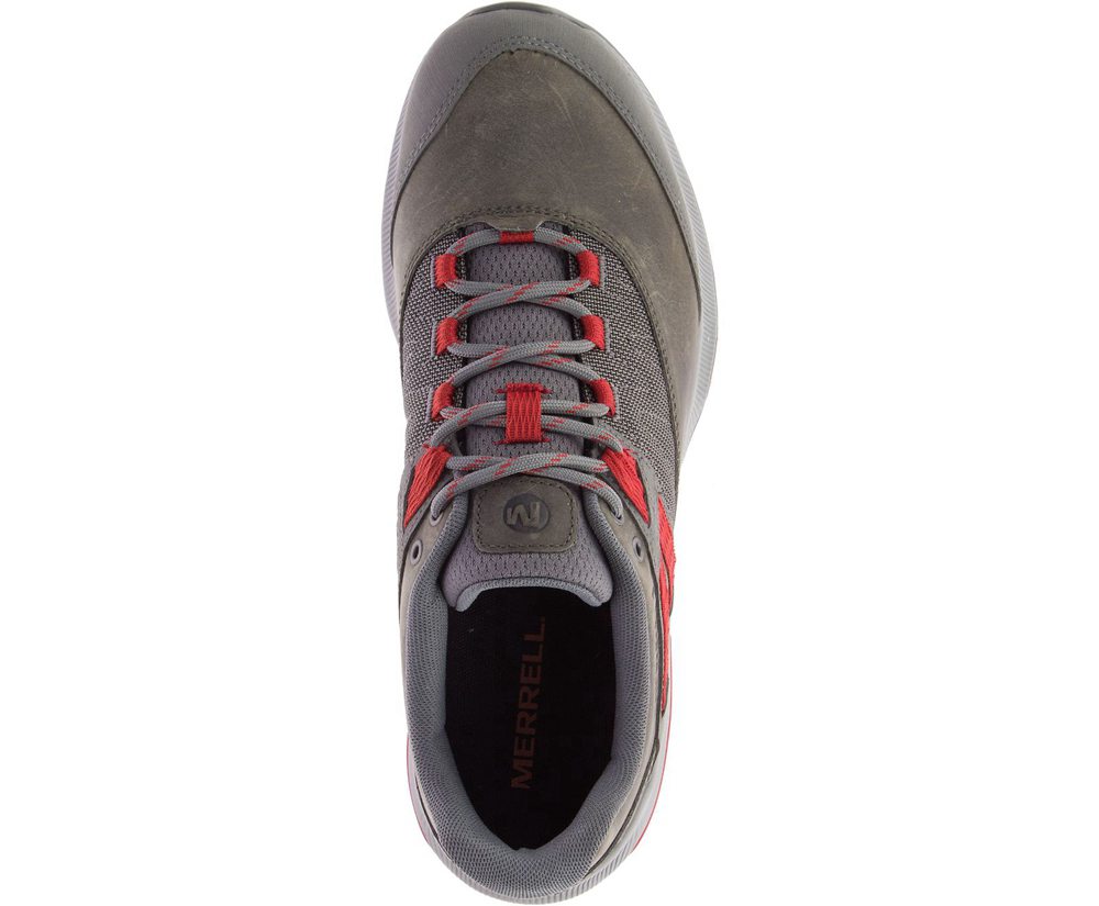 Merrell Hiking Shoes Grey/Red - Zion - Mens 43PYVWAZT